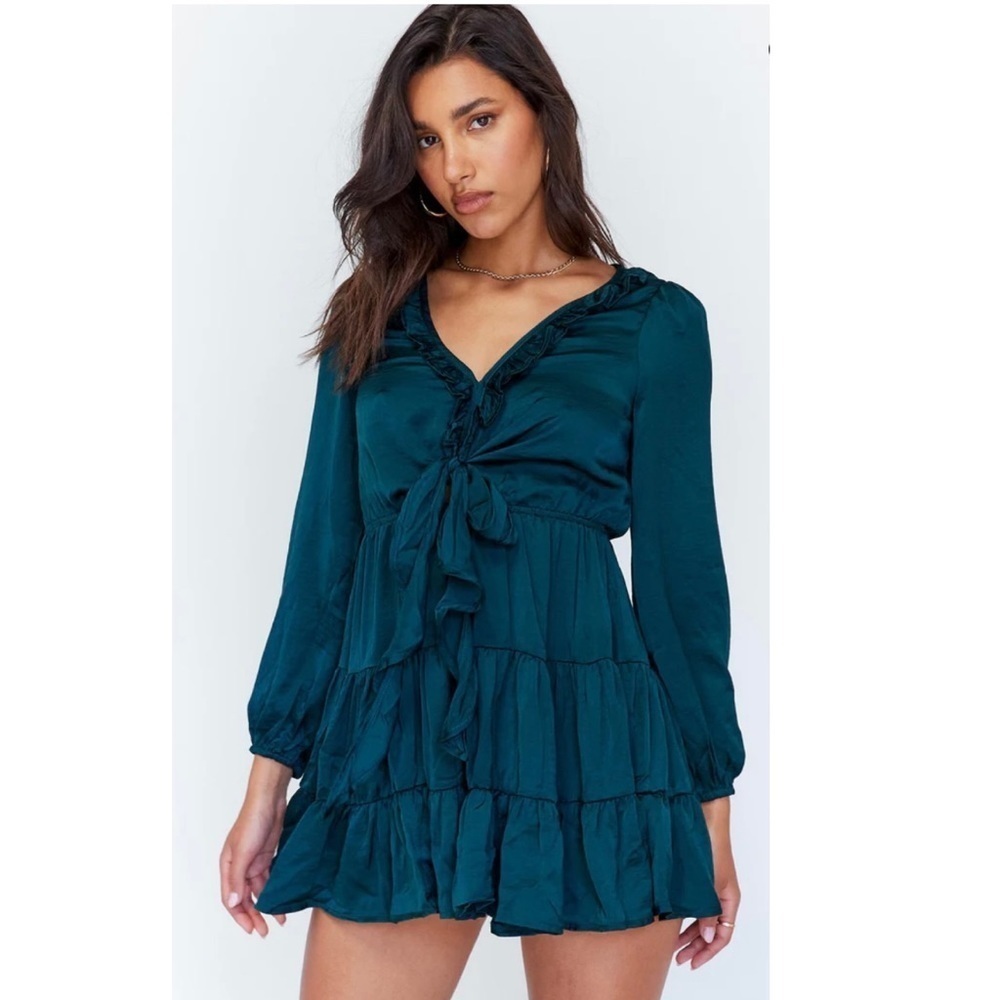 Princess Polly Randi Mini Dress in Teal Size 6 NWT